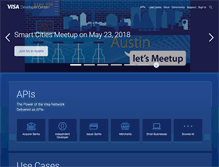 Tablet Screenshot of developer.visa.com